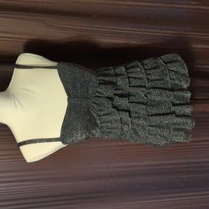 Vanity black shimmer tank top